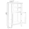Basicwise White Bathroom Storage Cabinet with 2 Doors and 2 Open Shelves for Bedroom, Bathroom, and Vanity QI004025.WT - alternate 4